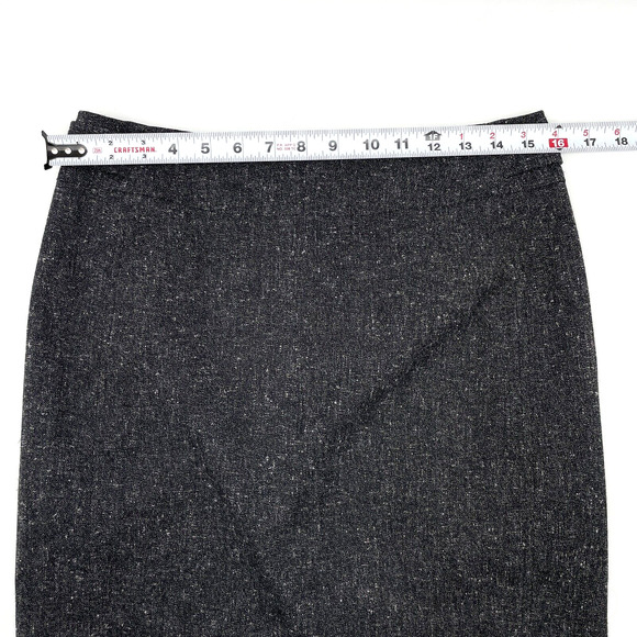 Rafaella Black Tweed-Style Polyester Straight Pencil Skirt Women's 4 30x20" - Picture 4 of 12